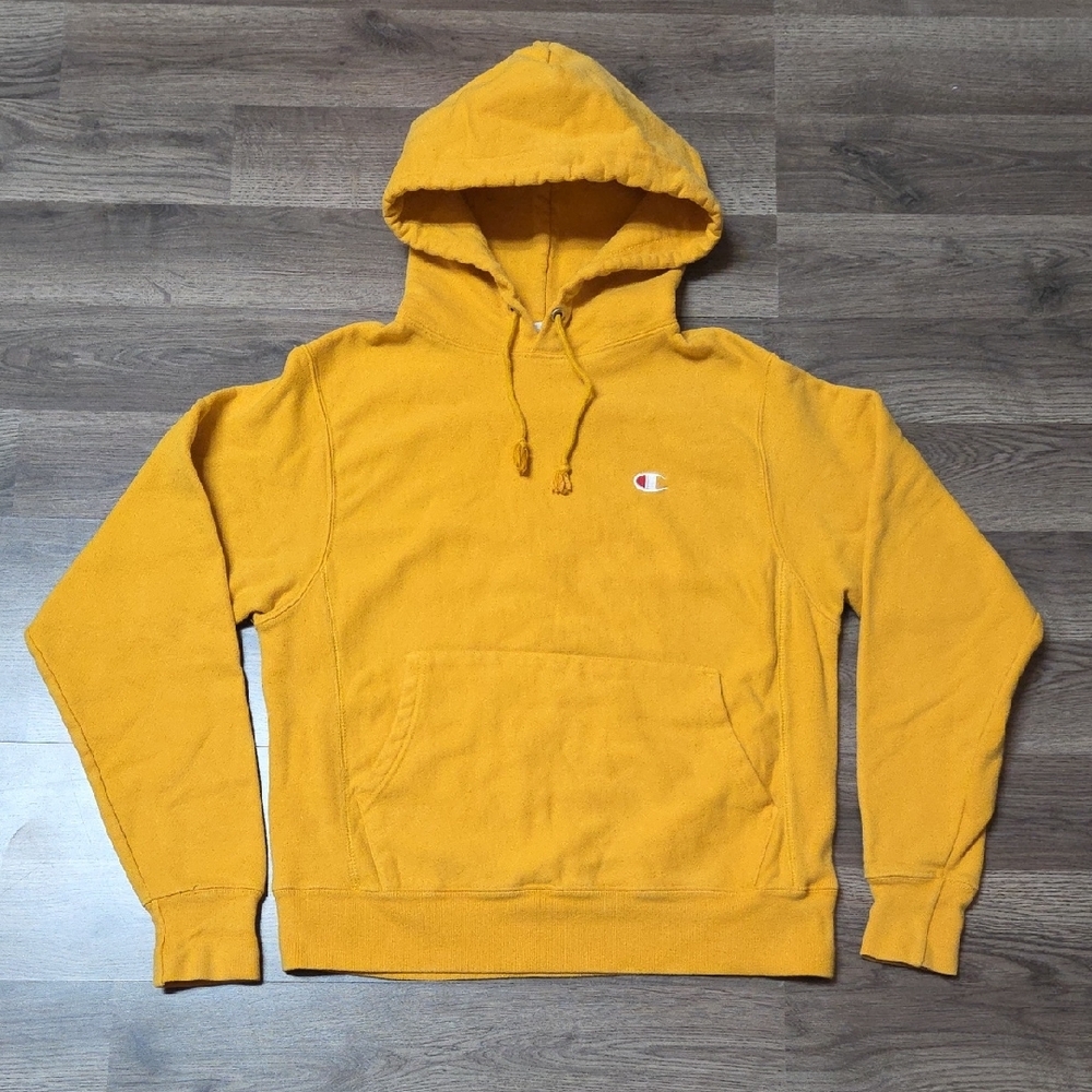 Champion Mustard Yellow Size Small Reverse Weave